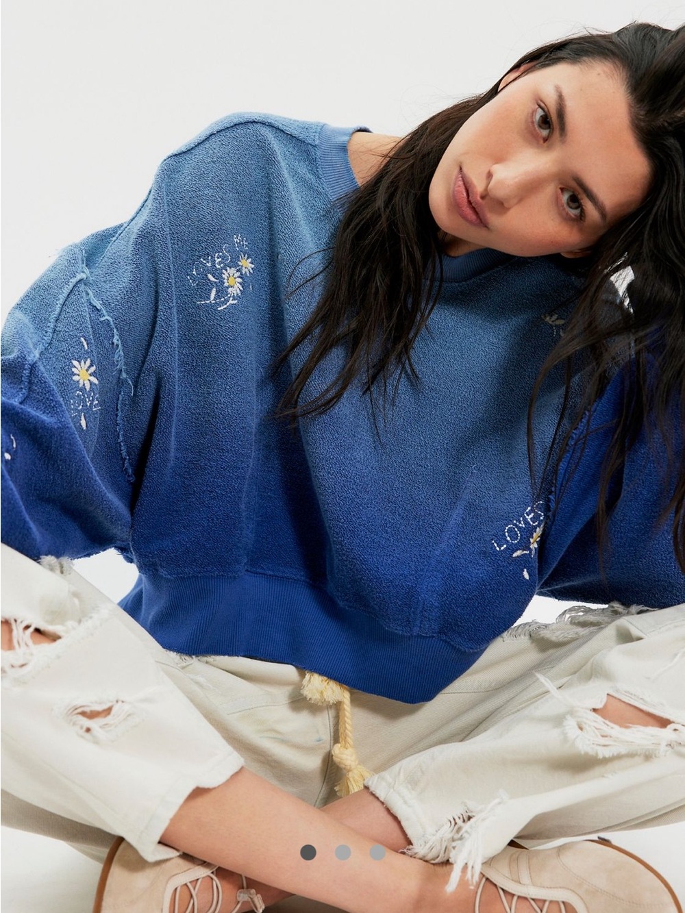 NWT Free People x Tricia Fix Love Me Not Sweatshirt